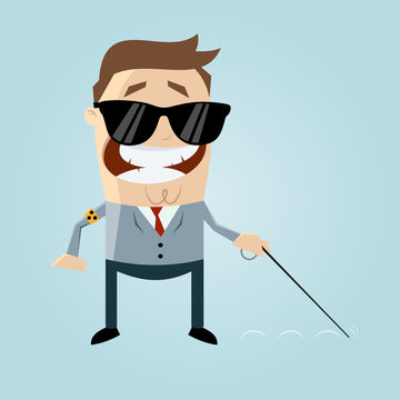 blind sehbehindert mann behinderung freundlich