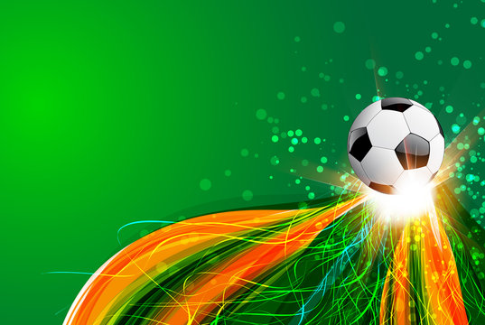 Brazil Background With Ball and light