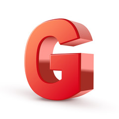 3d red letter G