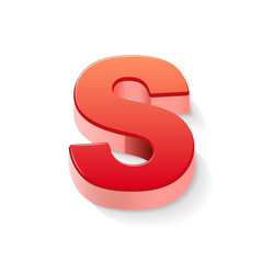3d red letter S