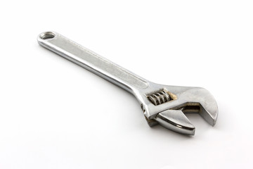 Silver Metal Monkey Wrench.