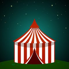 Vector Illustration of a Circus Tent