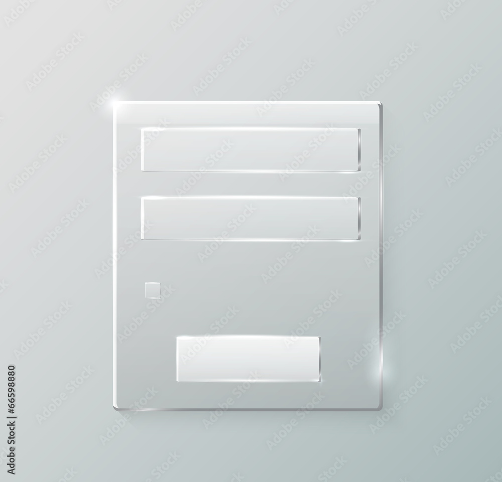 Poster login and register web glossy form