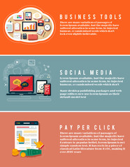 Icons for web design, seo, social media