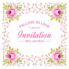 Luxurious color peony label.