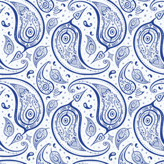 Seamless Paisley background.