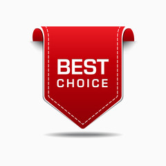 Best Choice Red Label Icon Vector Design