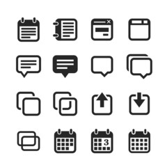 Notes, memos and plans icons