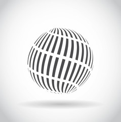 Abstract swirl sphere globe symbol