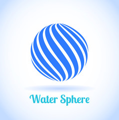 Abstract water sphere globe symbol