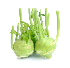 kohlrabi isolated on white background