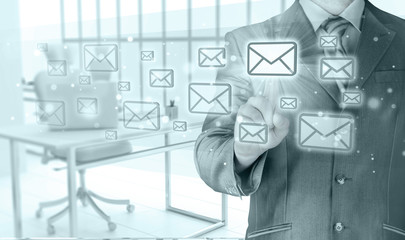 Businessman email concept