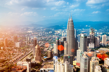 Naklejka na ściany i meble Kuala Lumpur skyline - Malaysia.