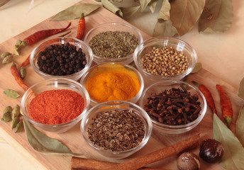 spices on the table, useful for acute