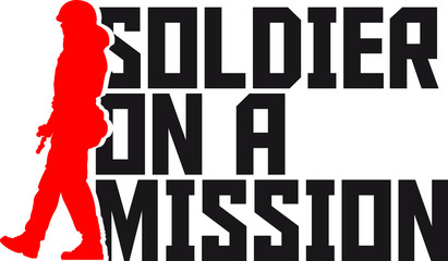 Soldier on a Mission Cool Design logo