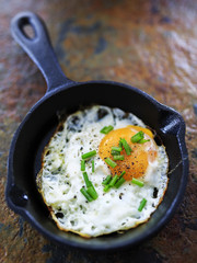 Breakfast, Fried egg with chives