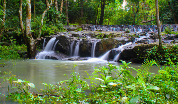 Waterfall in Namtok Samlan National Park, Saraburi, Thailand
