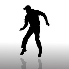 Vector silhouette of a man.