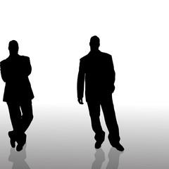 Vector silhouette of a man.