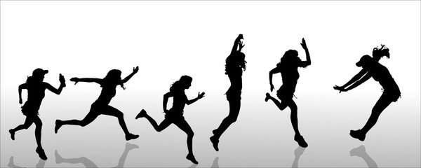 Vector silhouette of a people.