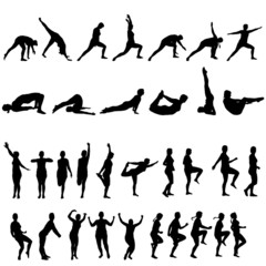 Vector silhouette of a woman.