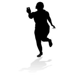 Vector silhouette of a woman.