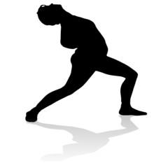 Vector silhouette of a woman.