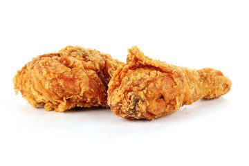 fried chicken drumsticks and hip