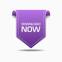 Download Now Purple Label Icon Vector Design