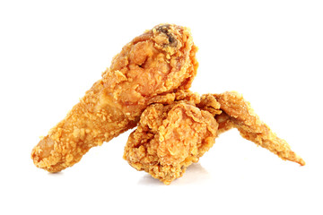 fried chicken drumsticks and wing