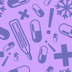 Vector seamless medical pattern