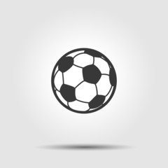 Obraz premium Soccer football ball flat icon with shadow