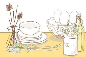 キッチンのインテリア／ハーブ