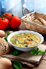 Vegetable egg soup