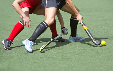 Field hockey close up