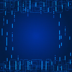 Abstract hi-tech blue background. Vector illustration.