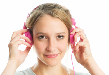 Mädchen mit Headset