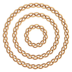 Circle golden frame.