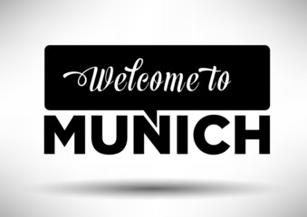 City of Munich Typographic Skyline Design
