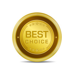 Best Choice Glossy Shiny Circular Vector Button