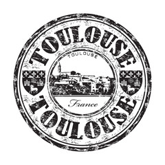Toulouse grunge rubber stamp