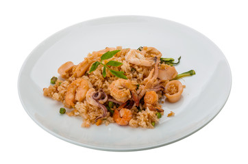 Rice with seafood