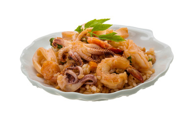 Rice with seafood