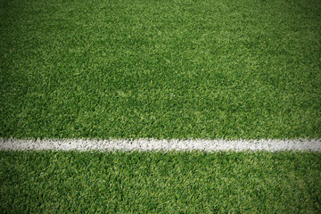 Soccer ball green grass field