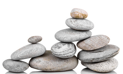 gruppo di pietre in fondo bianco