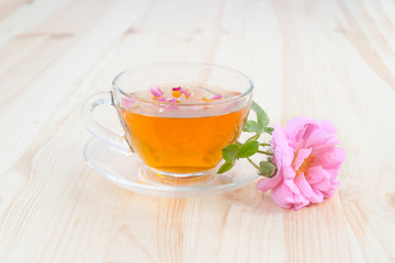 Vintage style cup of tea