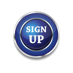 Sign Up Vector Button Icon