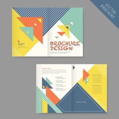 template of brochure design with spread pages