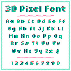 3d Pixel Font