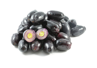 jambolan fruits on white background